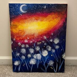 Abstract Night Sky Canvas Wall Art